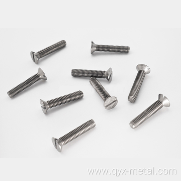 Titanium Alloy Countersunk Head Slotted Screw For Motorcycle